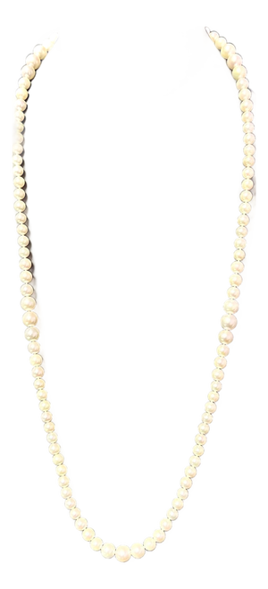 Akoya Pearl Necklace 28.5" 14k Gold 8.50 mm Certified