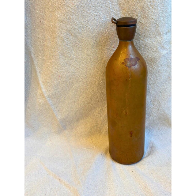Farmhouse Antique Copper Storage Bottle – Tin Lined – Pre-Wwi Canteen For Sale - Image 3 of 6