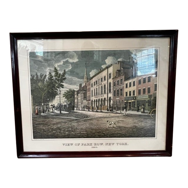 Framed Print "View of Park Row, New York 1830 For Sale