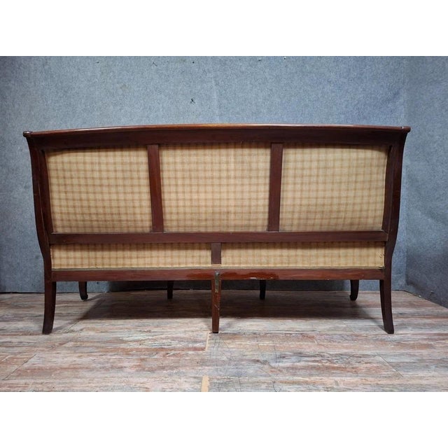 Brown Restoration Empire Mahogany Sofa, 1890s For Sale - Image 8 of 9