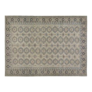 Vintage Turkoman Hand Knotted Wool Rug, 6'9''x9'3'' For Sale