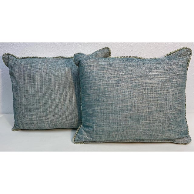 English Pair of Bolster Pillows With a Colorful Duck Print - Made in U K For Sale - Image 3 of 10