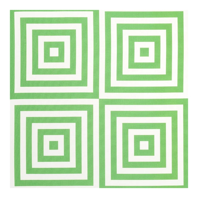 Schumacher Roxbury Indoor/Outdoor Fabric in Leaf For Sale