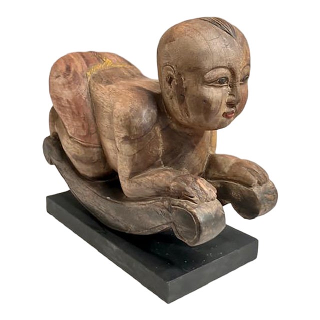 Baby Buddha Statue on Low Profile Formica Base For Sale