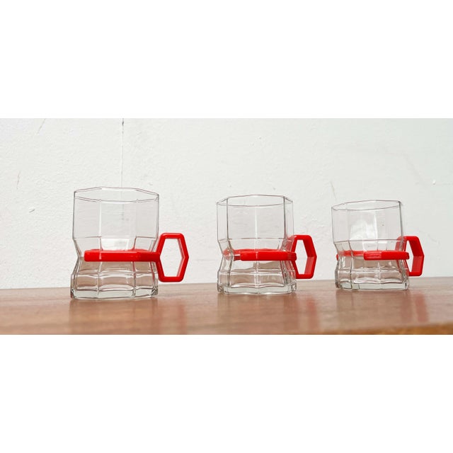 Postmodern Octagon Tea Glasses, 1980s, Set of 3 For Sale - Image 6 of 17