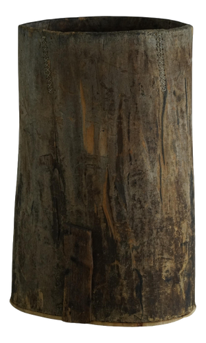Large Antique Rustic Wooden Vessel, 1890s