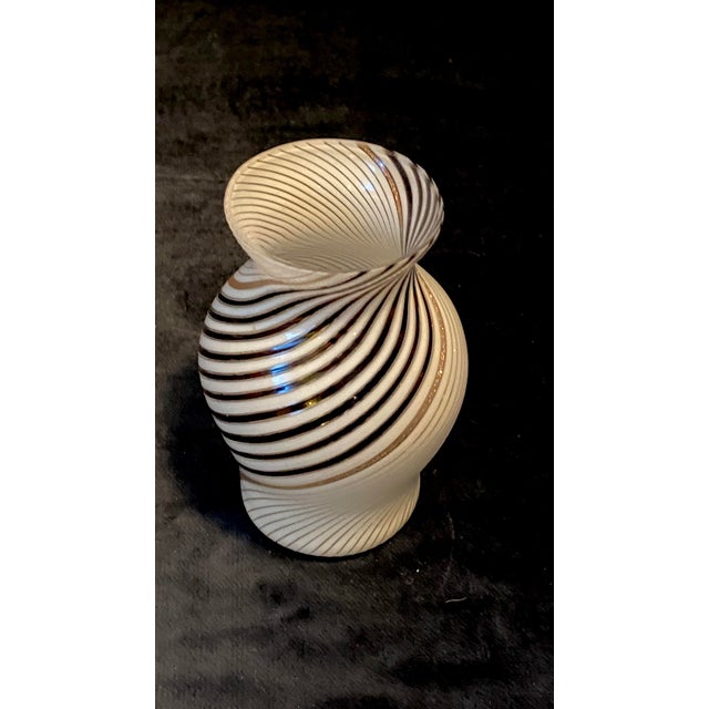 Dino Martens 1954 Merano Vase Vintage Black, White, and Copper Mid Century Beauty! For Sale - Image 9 of 11