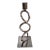 Christofle Silver Plated Vertigo Modern Circle Design Taper Candle Stick Holder For Sale