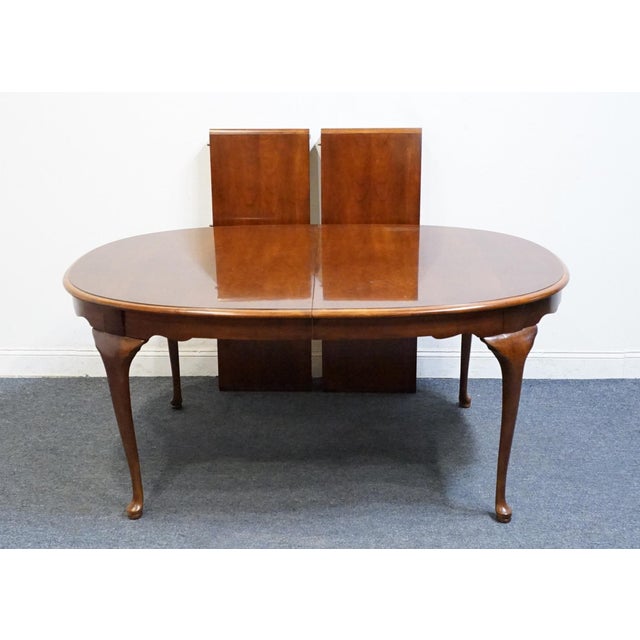 Stanley Furniture Solid Cherry Traditional Style 98" Oval Dining Table 6111-32 For Sale - Image 9 of 11