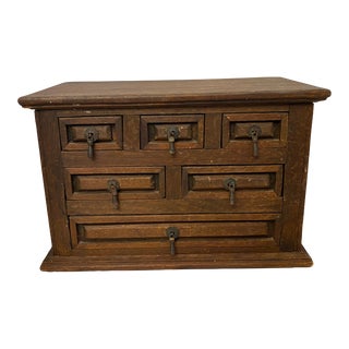 Mid 20th Century Mexican Wooden Tabletop Chest by Artes De Mexico Internacionales For Sale