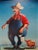 Figurative Vintage Mid-Century Irv Wyner the Farmer and His Pig Buddy Painting For Sale - Image 3 of 6
