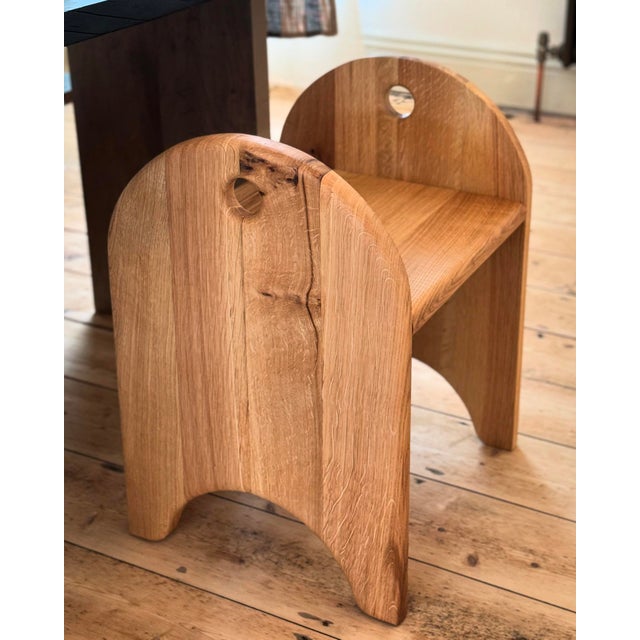 Contemporary Kyoto Stool in Oak by Fosfeen For Sale - Image 3 of 6