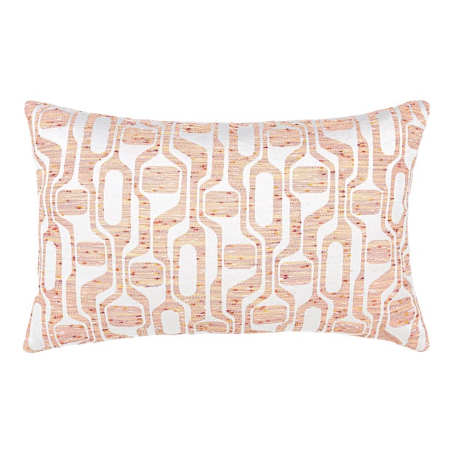 The House Of Scalamandré Telly Lumbar Pillow In Peachmelba For Sale