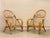 Set of Bamboo & Leather Armchairs, 1980s For Sale - Image 15 of 15