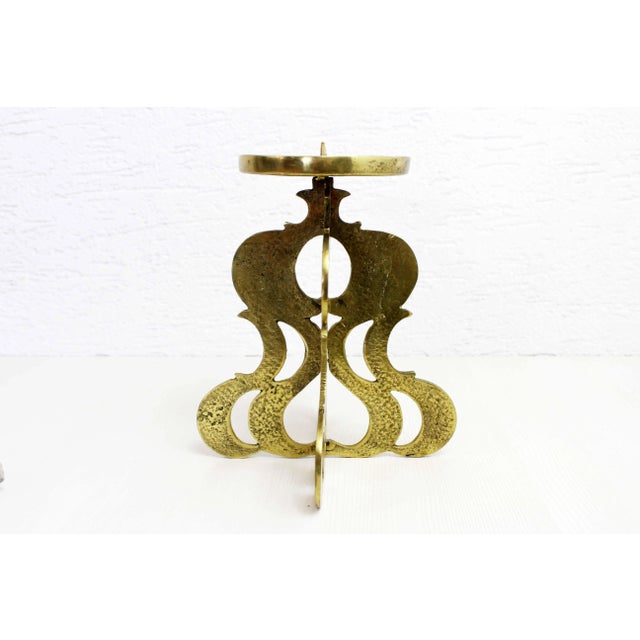 Brutalist Bronze Candleholder by Giuseppe Gallo, 1960s For Sale - Image 3 of 12