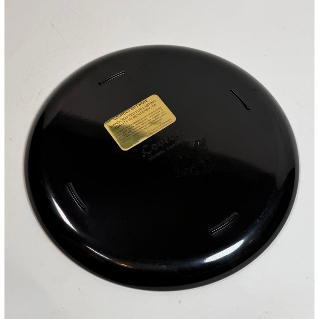 Black Vintage Mid-Century Modern Couroc of Monterey Engravable Golf Serving Tray For Sale - Image 8 of 9