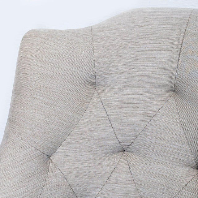 Cisco Bros Lounge Chair With Tufted Back and Dark Wood Legs For Sale In San Francisco - Image 6 of 8