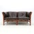 Stunning leather settee designed by Arne Norell in the early 1960s and produced by Aneby Møbler, Sweden, with thick, dark...