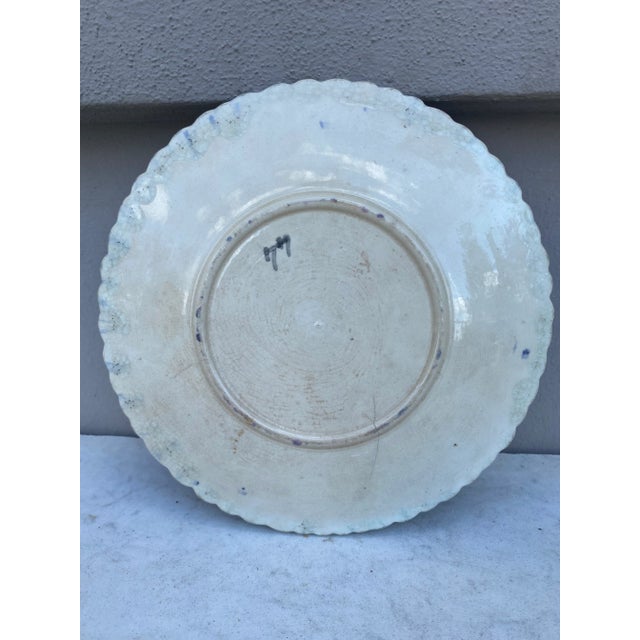 Orchies French Majolica Purple Daisy Plate Orchies, Circa 1890 For Sale - Image 4 of 6