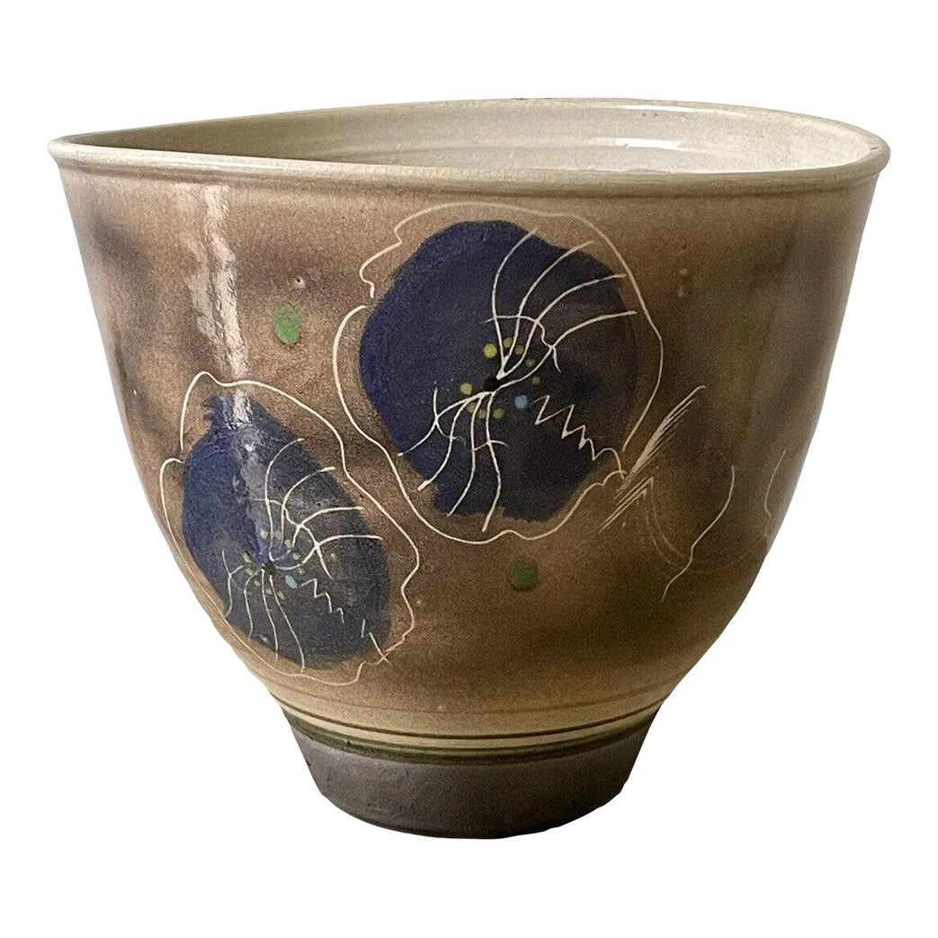1980s Jamie Davis Studio Art Pottery Postmodern Raku Ceramic Vessel ...