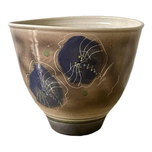 1980s Jamie Davis Studio Art Pottery Postmodern Raku Ceramic Vessel