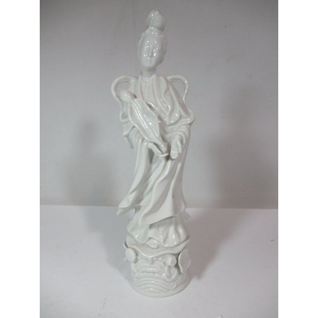 White Porcelain Asian Figurine For Sale - Image 13 of 13