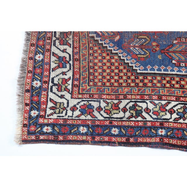 Textile Handmade Sky Blue Tones Vintage Kaskay Rug -5' X 3' 9'' For Sale - Image 7 of 15