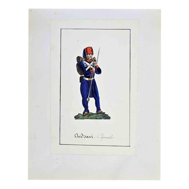 Jean-Baptiste Barla, Onbasci, 1840, Ink & Watercolor on Paper For Sale