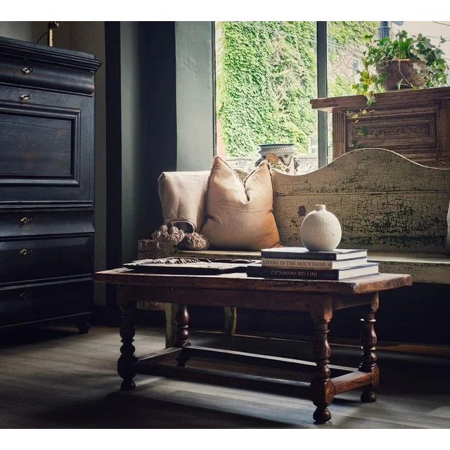 Mid 18th Century 18th Century French Oak Hall Bench With Turned Legs For Sale - Image 5 of 6
