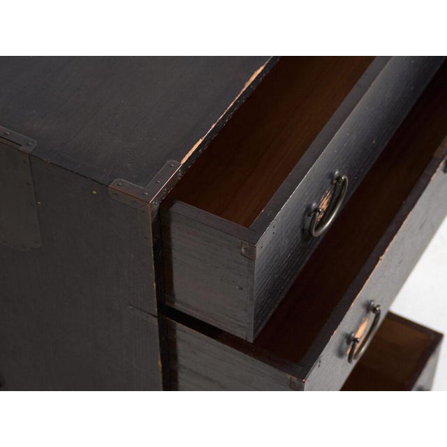 Antique Japanese Black Isho-Dansu Chest For Sale - Image 4 of 13