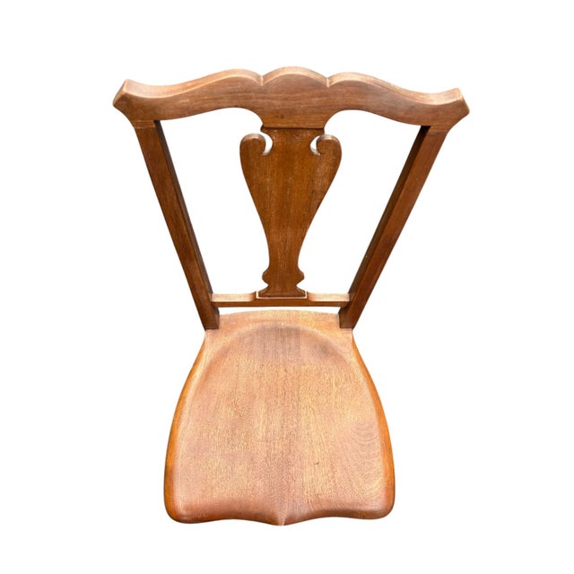 Early 20th Century Early 20th Century Robert Mitchell Furniture Co. Colonial Revival Mahogany Hall Chair For Sale - Image 5 of 10