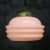 Mid-Century Modern French Pink Reeded Clichy Glass Pendant Lamp For Sale - Image 3 of 7