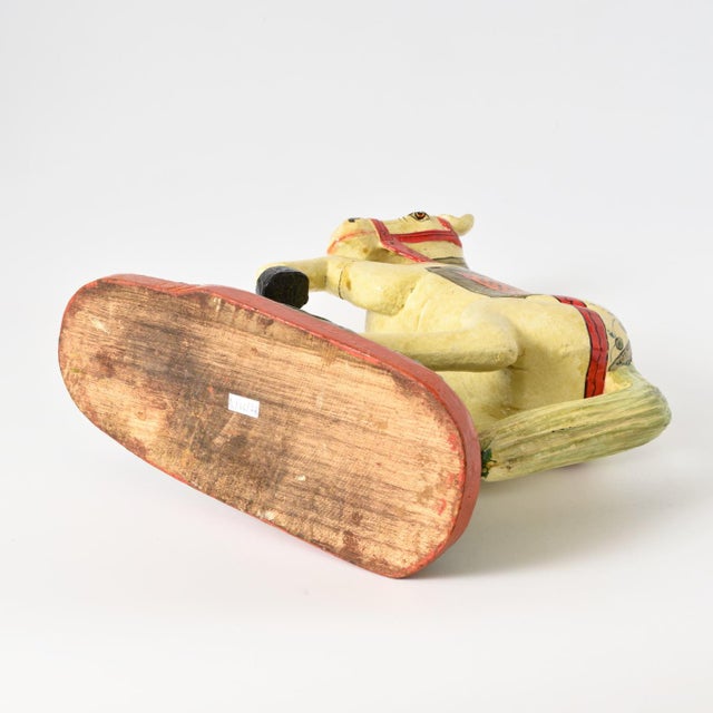 Vintage Hand-Painted Indian Horse Figurine, 1990s For Sale - Image 6 of 9