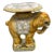 Vintage Terracotta Glazed Elephant Garden Stool For Sale