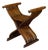 Italian Renaissance Style Walnut Savonarola Folding Chair circa 1900 For Sale