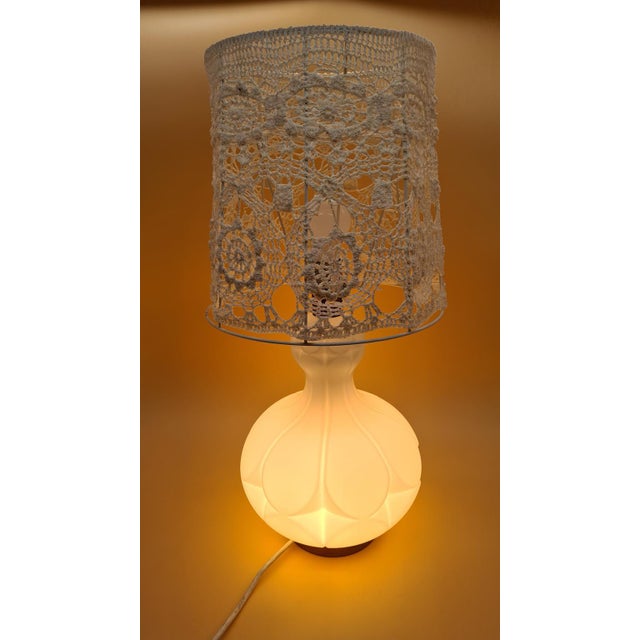 Table Lamp in Ivory White Glass from Peill & Putzler, Germany, 1960s For Sale - Image 9 of 9