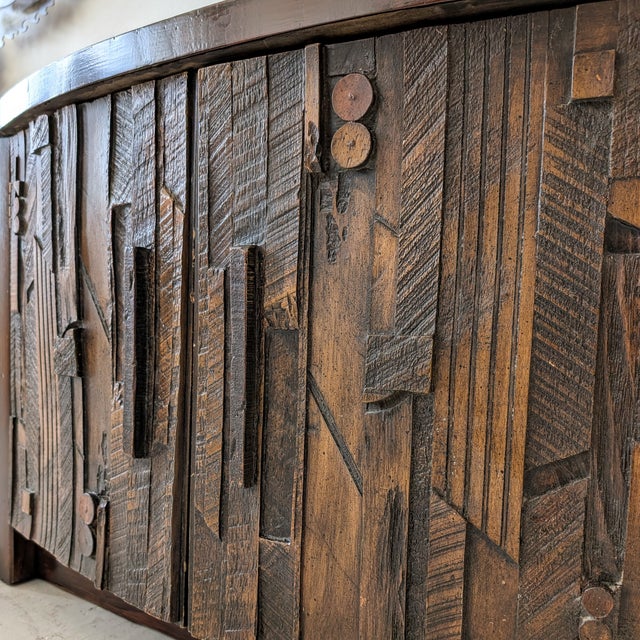 Brown Mid-Century Brutalist Pueblo Cabinets, Usa, 1970s, Set of 2 For Sale - Image 8 of 14