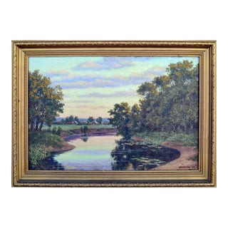 A Quiet Landscape After Antanas Žmuidzinavičius For Sale