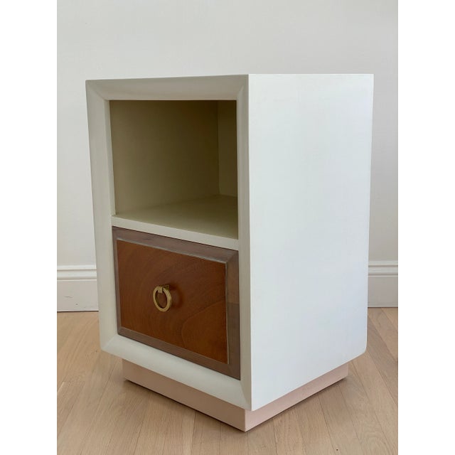 Mid-Century Modern 1950’s T.H.Robsjohn-Gibbings for Widdicomb Nightstand Unmarked For Sale - Image 3 of 12
