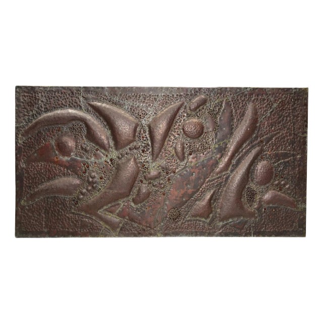 Copper Clad Wall Sculpture by Noted Palm Springs Artist Bill Anson For Sale