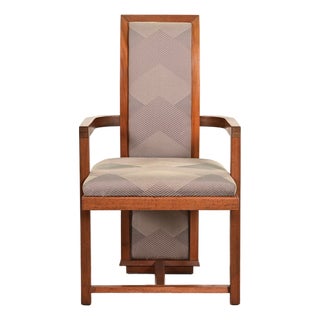 Frank Lloyd Wright for Heritage Henredon Taliesin High Back Armchair, 1950s For Sale