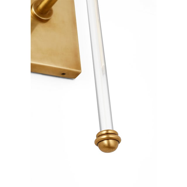 Suzanne Kasler for Visual Comfort Signature Camille 16" Sconce in Hand-Rubbed Antique Brass with Linen Shade For Sale In Houston - Image 6 of 9