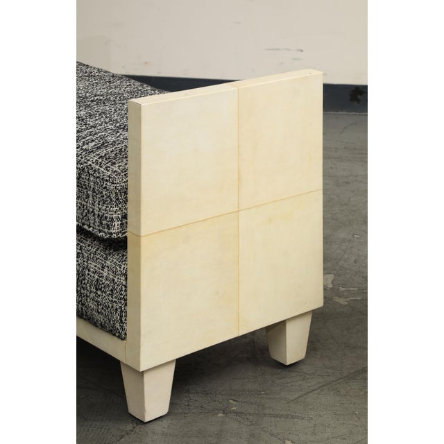 Parchment Benches Inspired by Jean Michel Frank, Mid-Century Modern Style For Sale - Image 10 of 16