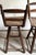 Pair Mid Century Wood and Rush Seat Swivel Bar Stools, Counter Stools For Sale - Image 4 of 6