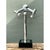 Wood Vintage Modernist Chrome Table Lamp After Robert Sonneman For Sale - Image 7 of 12