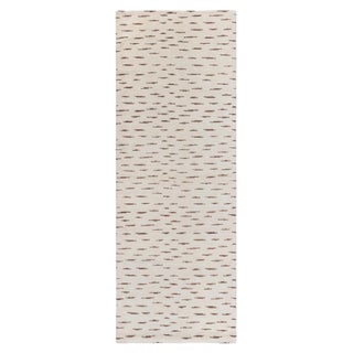Modern Wool and Leather Runner by Doris Leslie Blau For Sale