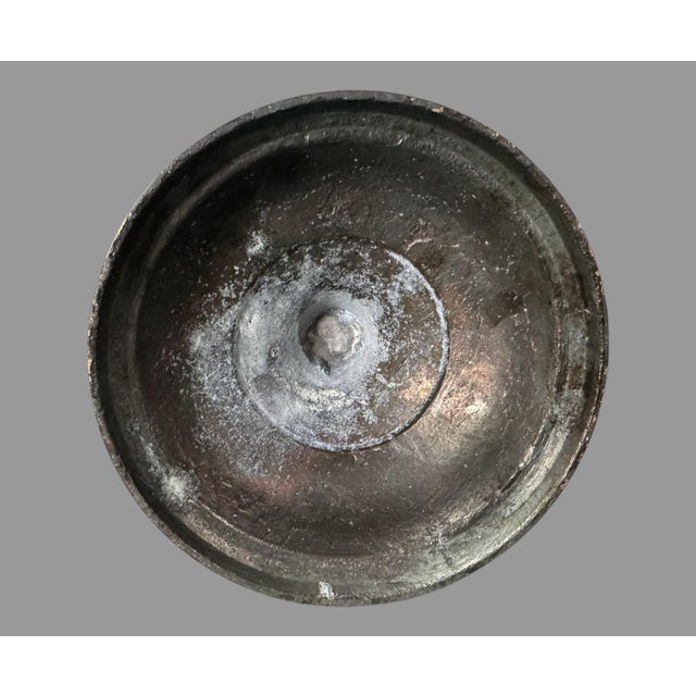 Metal Early 20th Century Ornate Cast Metal 16" Figural Handled Ewer Urn With Deer & Ducks For Sale - Image 7 of 9