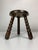 Brown Mid-Century Modernist French Brutalist Wood Turned Tripod Stools, 1950s, Set of 2 For Sale - Image 8 of 18