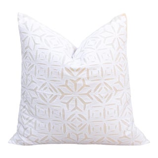 Sunburst Weave Appliqué Pillow Cover For Sale