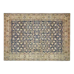 Antique Persian Tabriz Oriental Carpet in Room Size with Repeating Design